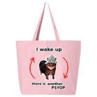 I Wake Up There Is Another Psyop Tin Foil Hat Cat Meme 25L Jumbo Tote