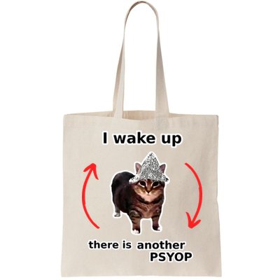 I Wake Up There Is Another Psyop Tin Foil Hat Cat Meme Bag