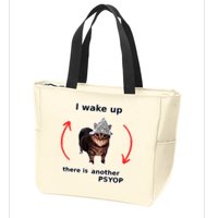 I Wake Up There Is Another Psyop Tin Foil Hat Cat Meme Zip Tote Bag