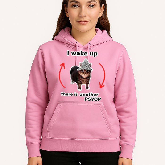 I Wake Up There Is Another Psyop Tin Foil Hat Cat Meme Hoodie