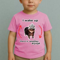 I Wake Up There Is Another Psyop Tin Foil Hat Cat Meme Toddler T-Shirt