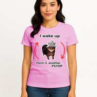 I Wake Up There Is Another Psyop Tin Foil Hat Cat Meme Womens T-Shirt