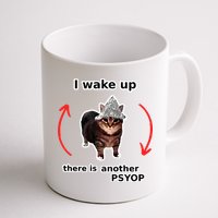 I Wake Up There Is Another Psyop Tin Foil Hat Cat Meme Mug