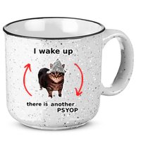 I Wake Up There Is Another Psyop Tin Foil Hat Cat Meme 15oz Campfire Ceramic Mug