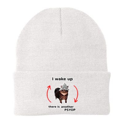 I Wake Up There Is Another Psyop Tin Foil Hat Cat Meme Beanie