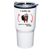 I Wake Up There Is Another Psyop Tin Foil Hat Cat Meme Tumbler