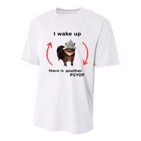 I Wake Up There Is Another Psyop Tin Foil Hat Cat Meme Youth Performance Sprint T-Shirt