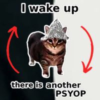 I Wake Up There Is Another Psyop Tin Foil Hat Cat Meme Infant Baby Jersey Bodysuit
