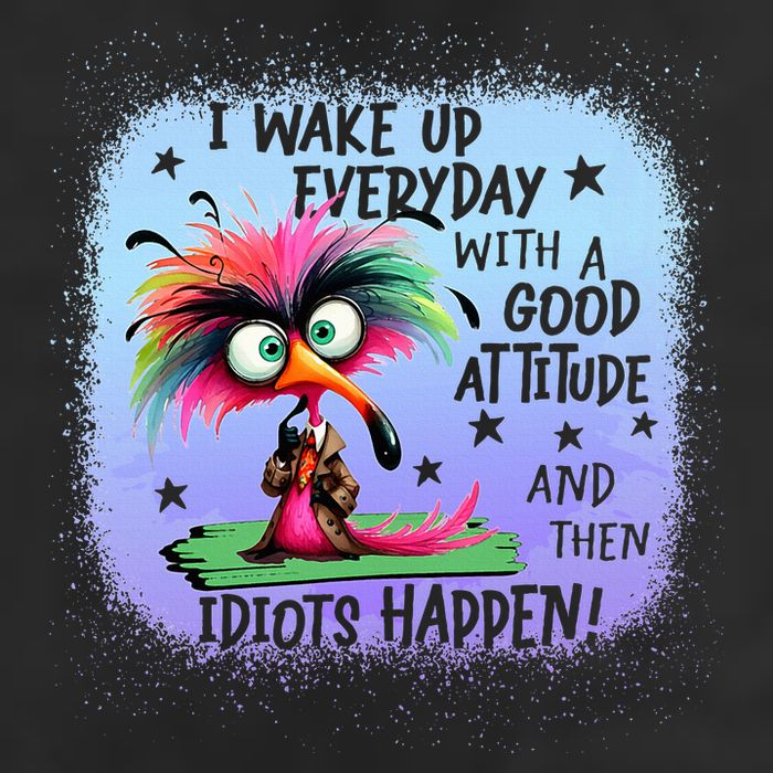 I Wake Up Everyday With A Good Attitude Then Idiots Happen Beanie