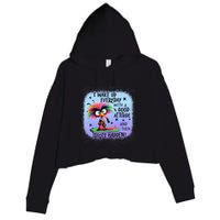 I Wake Up Everyday With A Good Attitude Then Idiots Happen Crop Fleece Hoodie