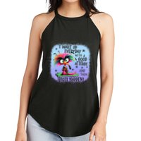 I Wake Up Everyday With A Good Attitude Then Idiots Happen Women's Perfect Tri Rocker Tank