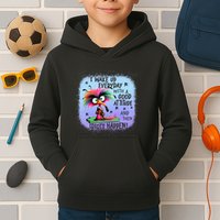 I Wake Up Everyday With A Good Attitude Then Idiots Happen Kids Hoodie
