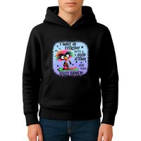 I Wake Up Everyday With A Good Attitude Then Idiots Happen Kids Hoodie