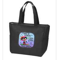 I Wake Up Everyday With A Good Attitude Then Idiots Happen Zip Tote Bag