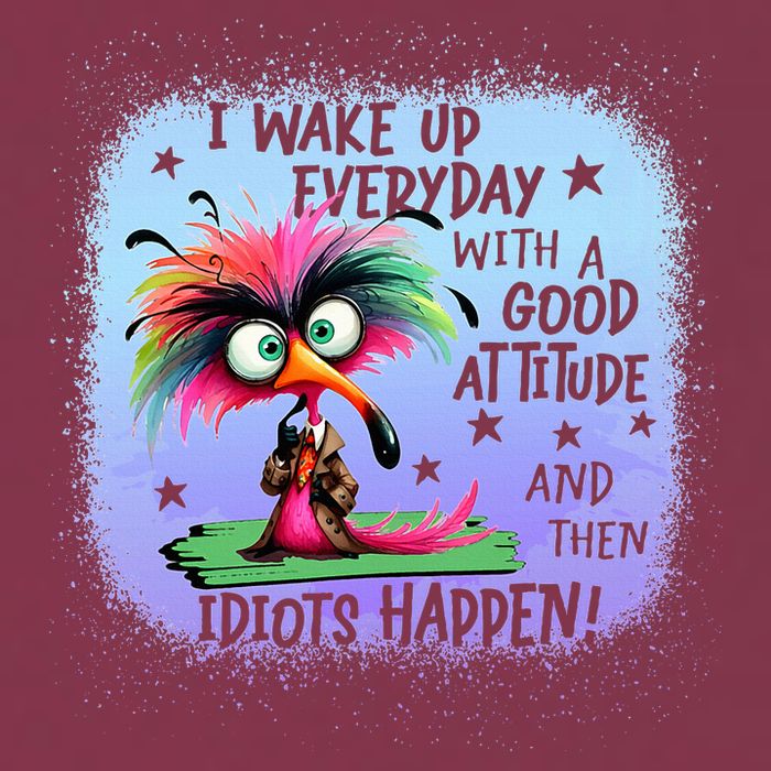 I Wake Up Everyday With A Good Attitude Then Idiots Happen 16oz Travel Tumbler