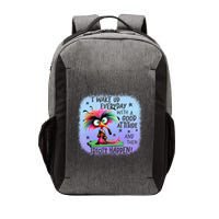 I Wake Up Everyday With A Good Attitude Then Idiots Happen Vector Backpack
