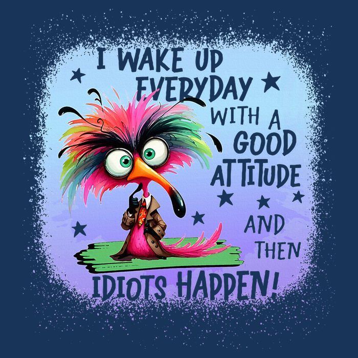 I Wake Up Everyday With A Good Attitude Then Idiots Happen Infant Baby Jersey Bodysuit