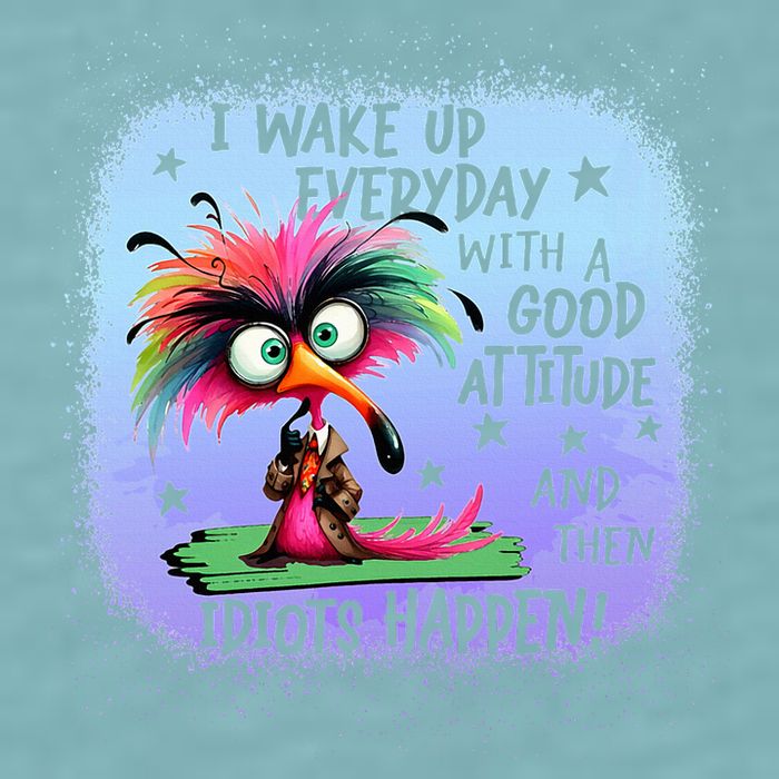 I Wake Up Everyday With A Good Attitude Then Idiots Happen Sueded Cloud Jersey T-Shirt