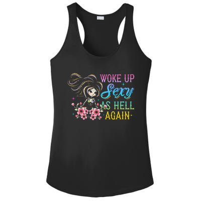 I Woke Up Sexy As Hell Again Ladies PosiCharge Competitor Racerback Tank