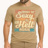 I Woke Up Sexy As Hell Again Funny Saying Sarcastic Holiday Cooling Performance Crew T-Shirt