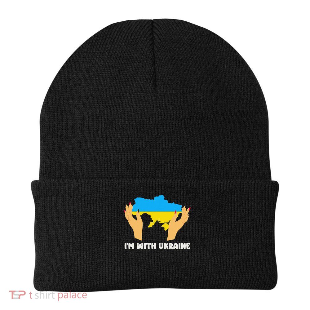 Im With Ukraine Stand for Democracy Knit Cap Winter Beanie