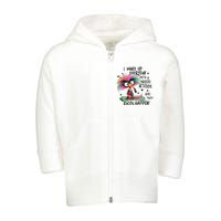 I Wake Up Everyday With A Good Attitude And Then Idiots Toddler Zip Fleece Hoodie