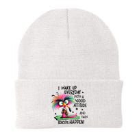 I Wake Up Everyday With A Good Attitude And Then Idiots Knit Cap Winter Beanie