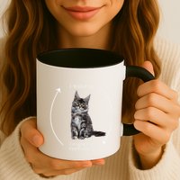 I Wake Up I Engage In Tomfoolery Silly Cat Meme Maine Coon Mug