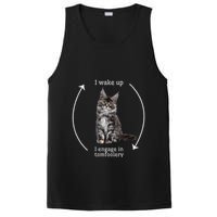 I Wake Up I Engage In Tomfoolery Silly Cat Meme Maine Coon PosiCharge Competitor Tank