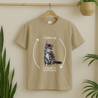 I Wake Up I Engage In Tomfoolery Silly Cat Meme Maine Coon T-Shirt