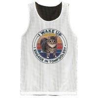 I Wake Up I Engage In Tomfoolery Silly Cat Meme Dark Joke Mesh Reversible Basketball Jersey Tank