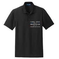 I Will Vote For The Prosecutor Not The Convicted Felon Gift Dry Zone Grid Polo