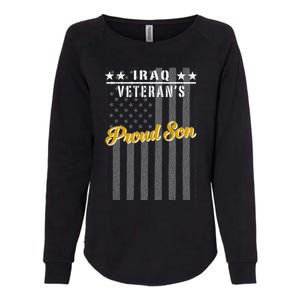 Iraq War Veteran Proud Son American Flag Great Gift Womens California Wash Sweatshirt