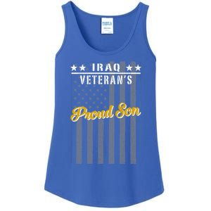 Iraq War Veteran Proud Son American Flag Great Gift Ladies Essential Tank