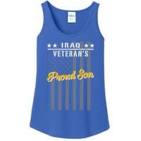 Iraq War Veteran Proud Son American Flag Great Gift Ladies Essential Tank