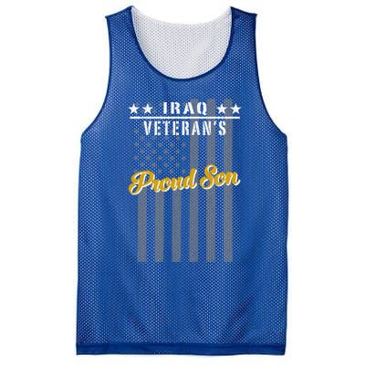 Iraq War Veteran Proud Son American Flag Great Gift Mesh Reversible Basketball Jersey Tank