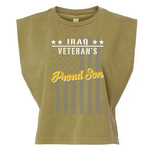 Iraq War Veteran Proud Son American Flag Great Gift Garment-Dyed Women's Muscle Tee