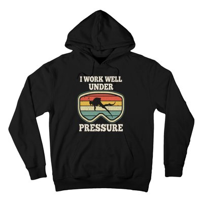 I Work Well Pressure Distressed Scuba Diving Diver Hoodie