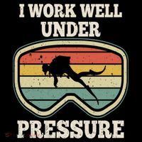 I Work Well Pressure Distressed Scuba Diving Diver Tall T-Shirt