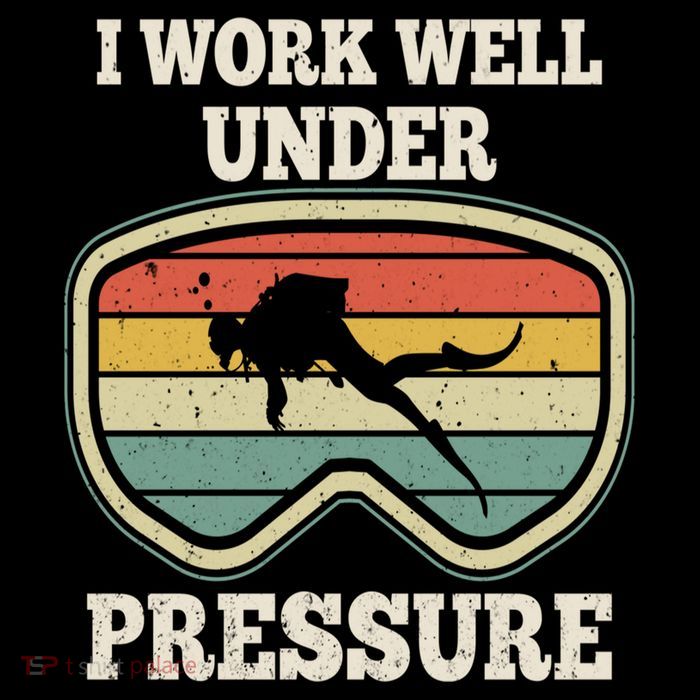 I Work Well Pressure Distressed Scuba Diving Diver Tall T-Shirt