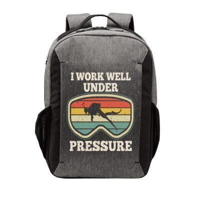 I Work Well Pressure Distressed Scuba Diving Diver Vector Backpack