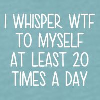 I Whisper Wtf To Myself At Least 20 Times A Day Funny Sueded Cloud Jersey T-Shirt