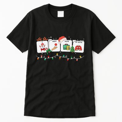 I Want Work All Done Sign Language Speech Aac Christmas Xmas Tall T-Shirt