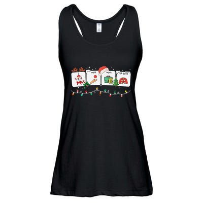 I Want Work All Done Sign Language Speech Aac Christmas Xmas Ladies Essential Flowy Tank