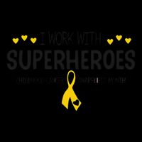 I Work With Superheroes Childhood Cancer Awareness Month Toddler Hoodie