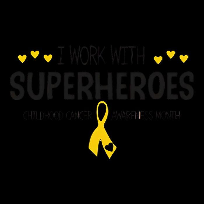 I Work With Superheroes Childhood Cancer Awareness Month Toddler Hoodie