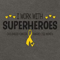 I Work With Superheroes Childhood Cancer Awareness Month Cotton Canvas Backpack