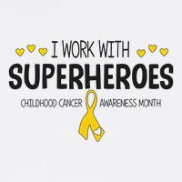 I Work With Superheroes Childhood Cancer Awareness Month V-Neck T-Shirt