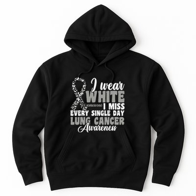 I Wear White Lung Cancer Awareness Hoodie