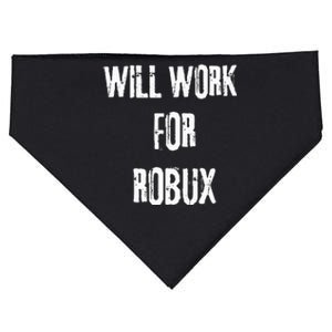 I Will Work For Robux . Saying For The Blockchain And Token USA-Made Doggie Bandana